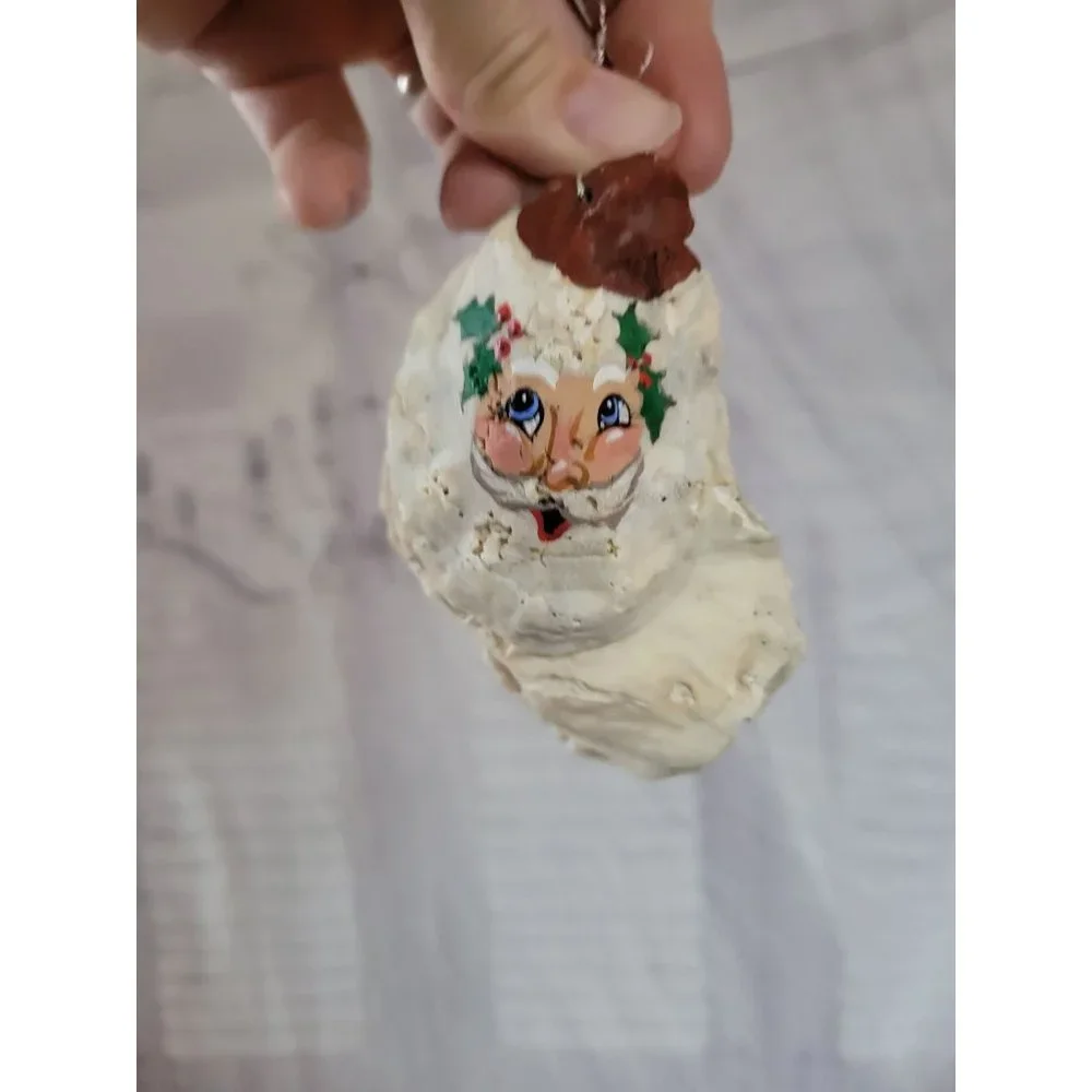Clam‎ Santa handmade ocean ornament Xmas sea tree